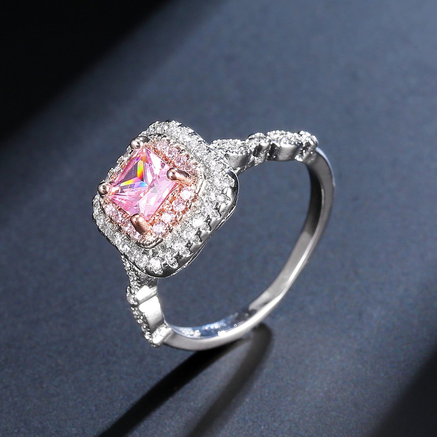 square diamond ring