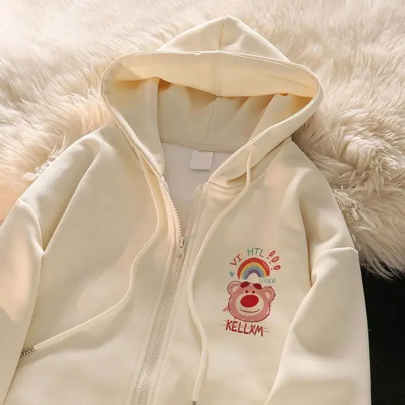 New Kawaii Anime Sanrio Hello Kitty Coat Cute Cartoon Hoodie Ladies Spring Lovely Jacket Girl Heart Creative Gift Toys for Girls