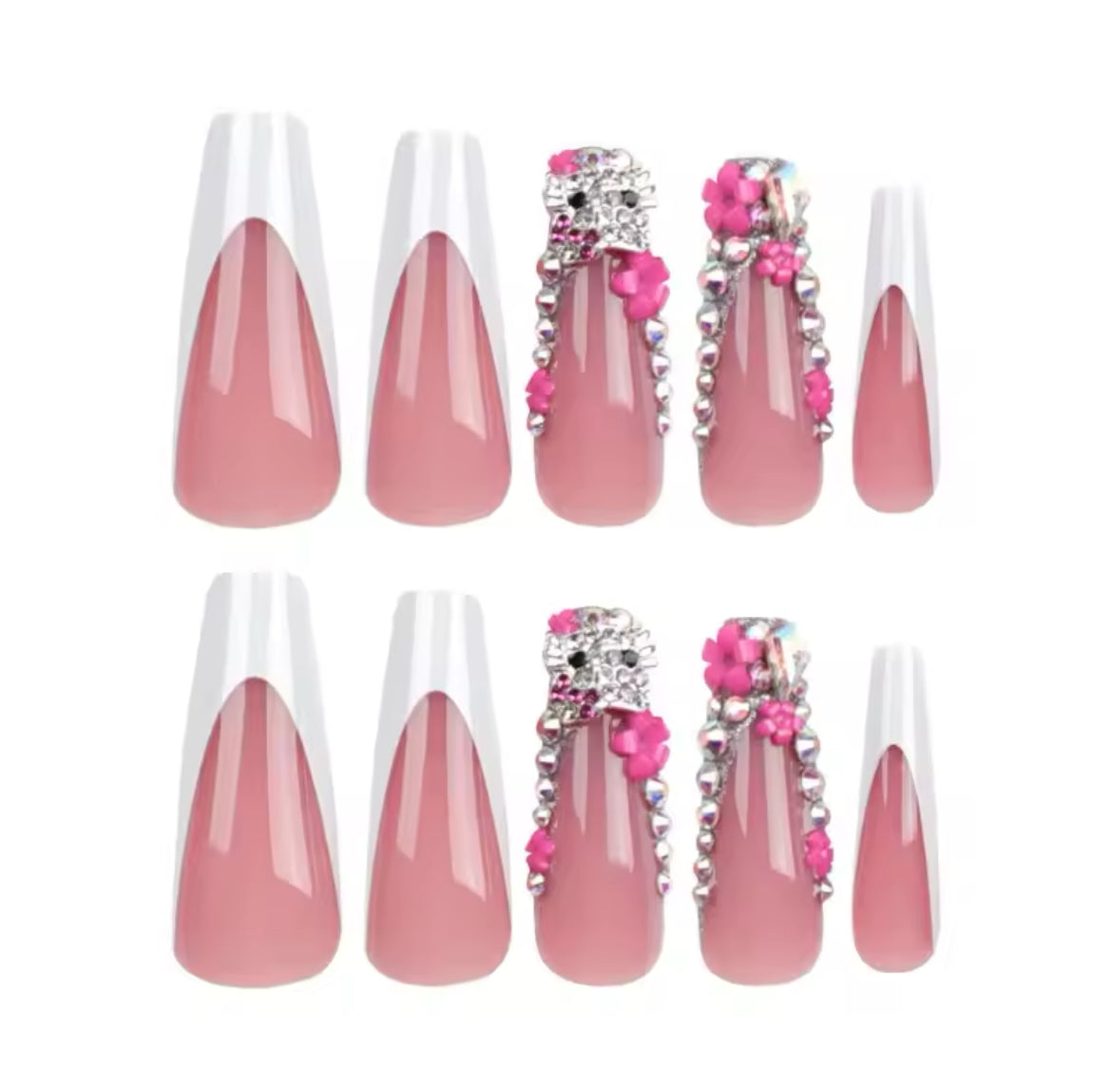 Hello Kitty French Nails