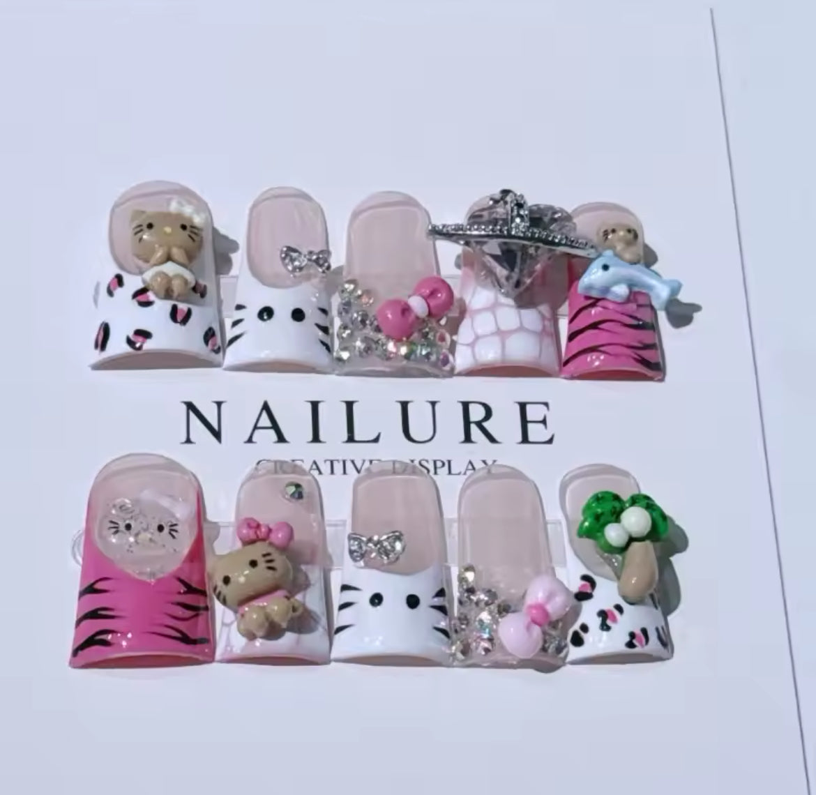 HandMade Hello Kitty Nails