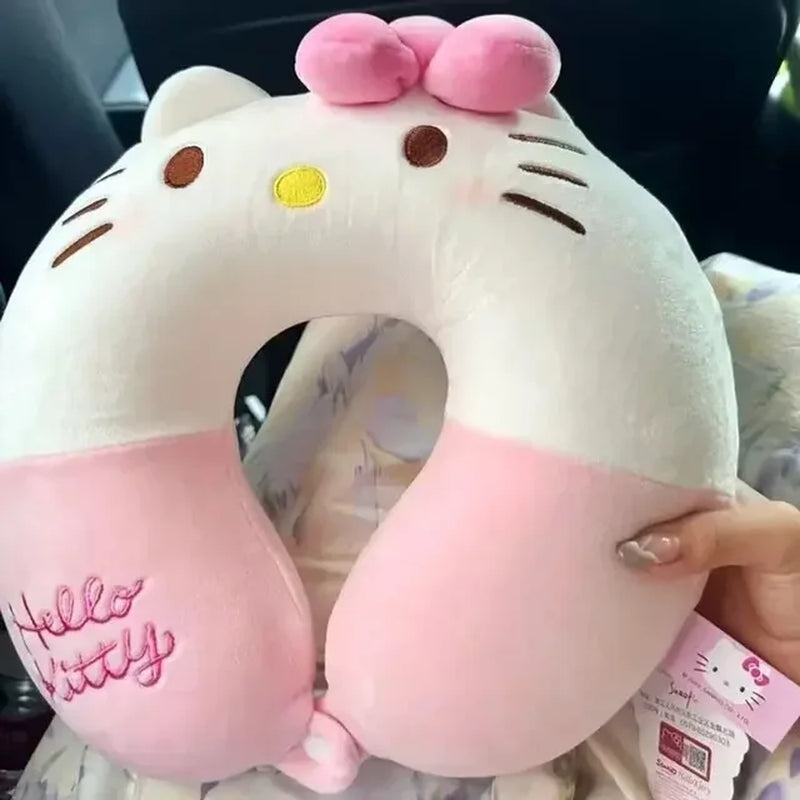 Sanrio Hello Kitty U-Shaped Pillow Pompompurin Kuromi Pochacco Cute Girly Heart Travel Portable Neck Gaiter Girl Nap Pillow