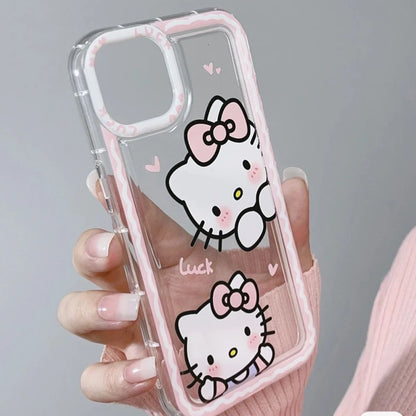 Kawaii Sanrio Hello Kitty Cartoon Cute Phone Case for Iphone 15 15Promax 15Pro 14 13 12 11 Good Gifts for Students Girls